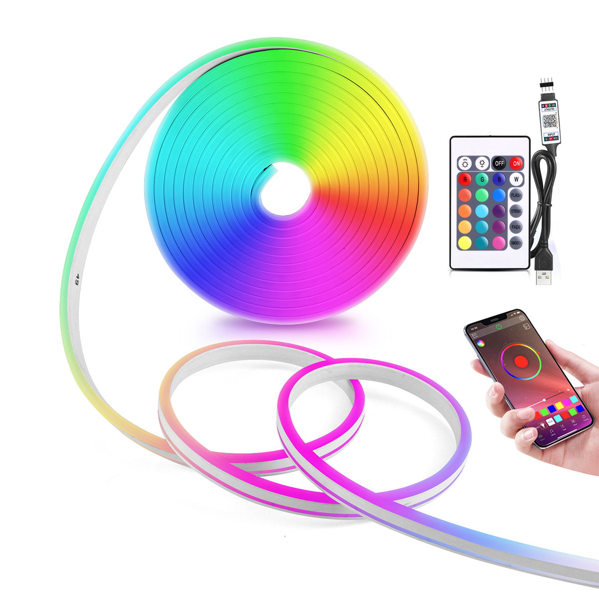 Home Decor App Free - Neonowa taśma LED 5V USB RGB,