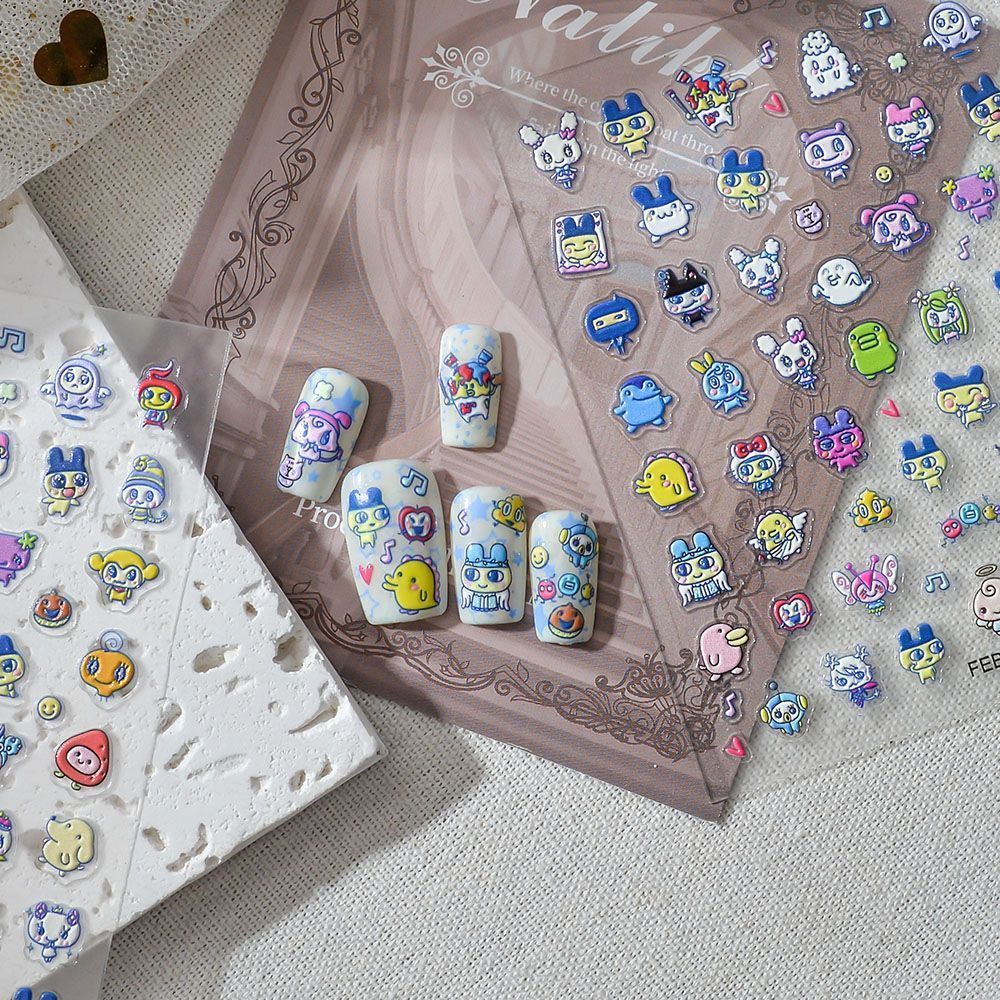 Home Decor Unique Items - Naklejki na paznokcie z motywem Tamagotchi,