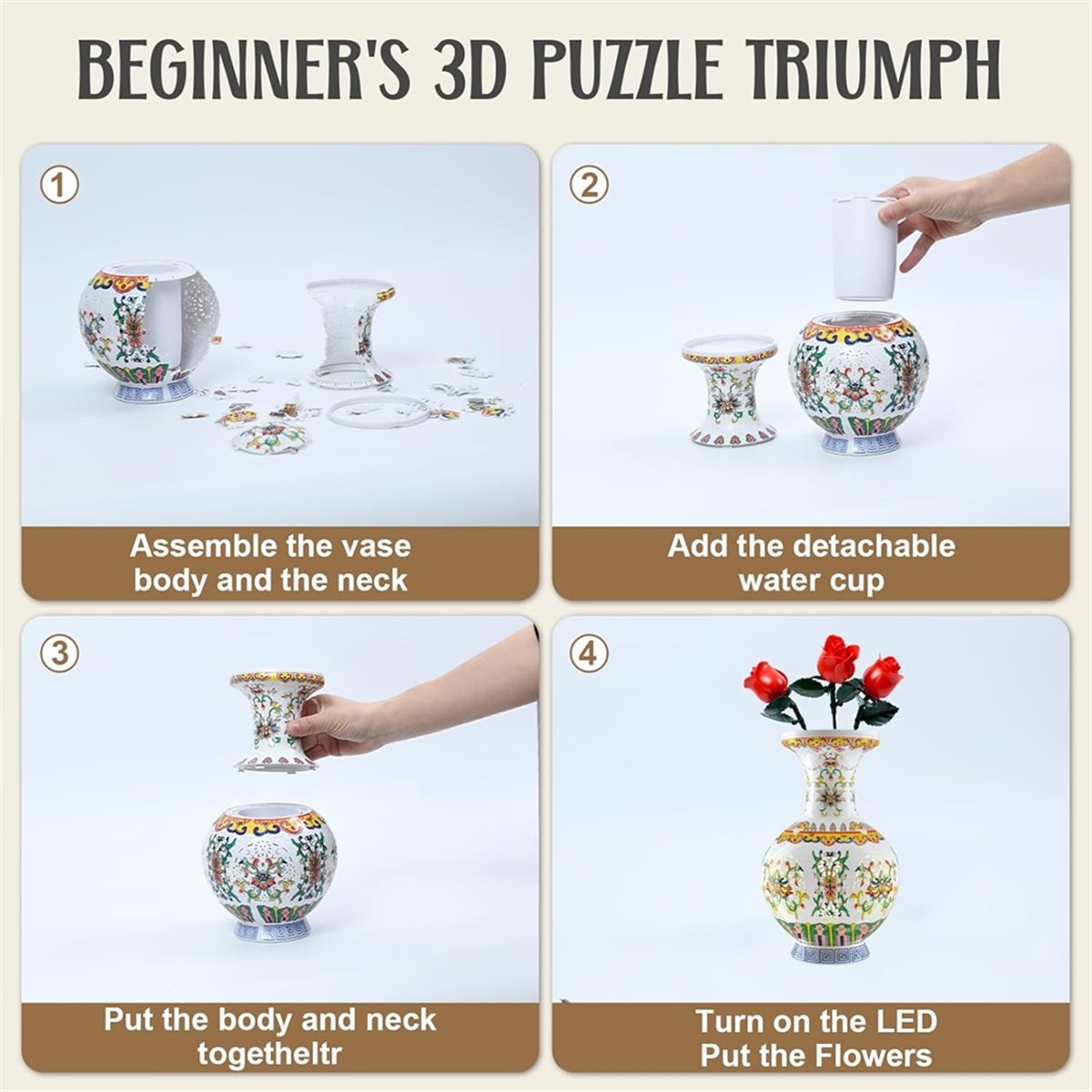 Home Decor Trend 2026 - Trend 2026: Wazon z puzzlami 3D