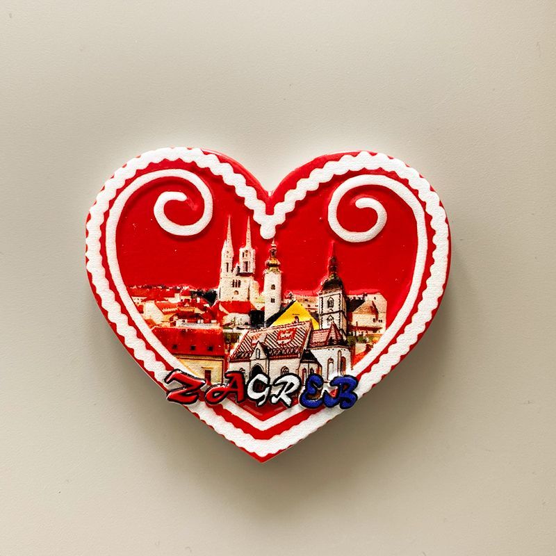 Home Decor Zagreb - Chorwacki pamiątkowy magnes na lodówkę w