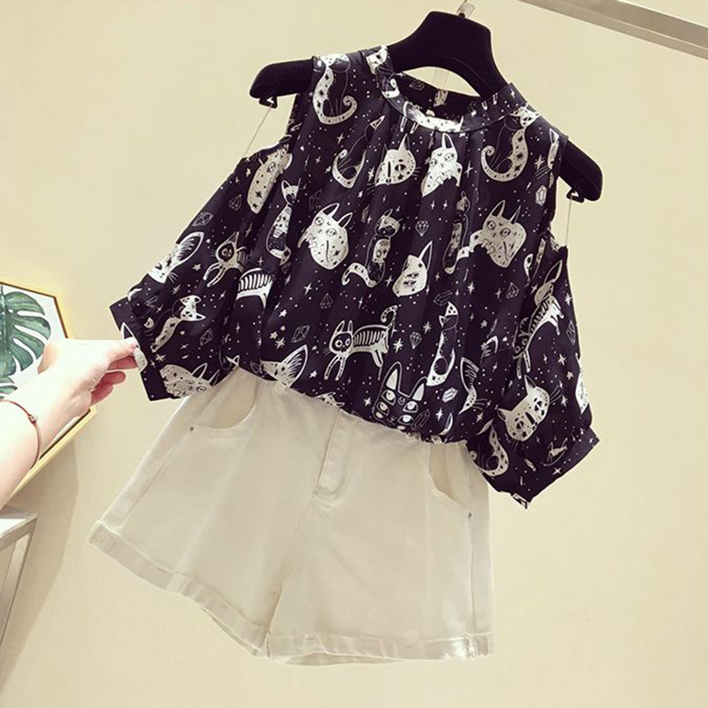 Cat Cartoon Print Chiffon Vint – Home Decor Zara recenzja i cena