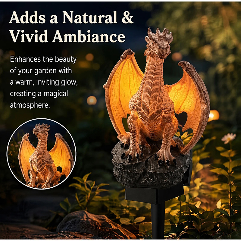 Lampa ogrodowa solarna Dragon  – Home Decor Medieval recenzja i cena