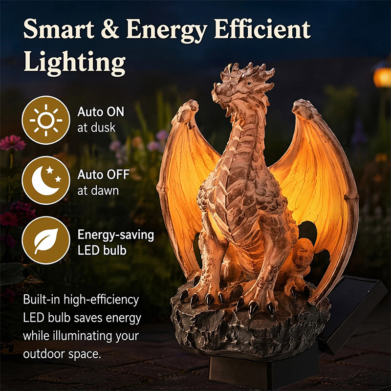 Lampa ogrodowa solarna Dragon  – Home Decor Medieval recenzja i cena