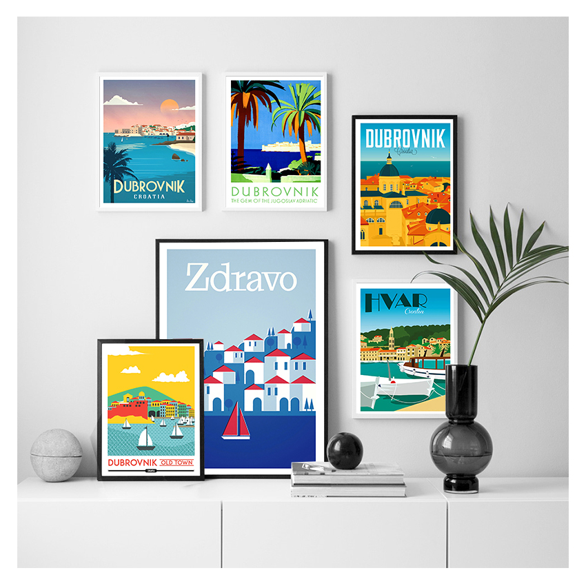 Plakat z podróży na płótnie ma – Home Decor Zagreb recenzja i cena