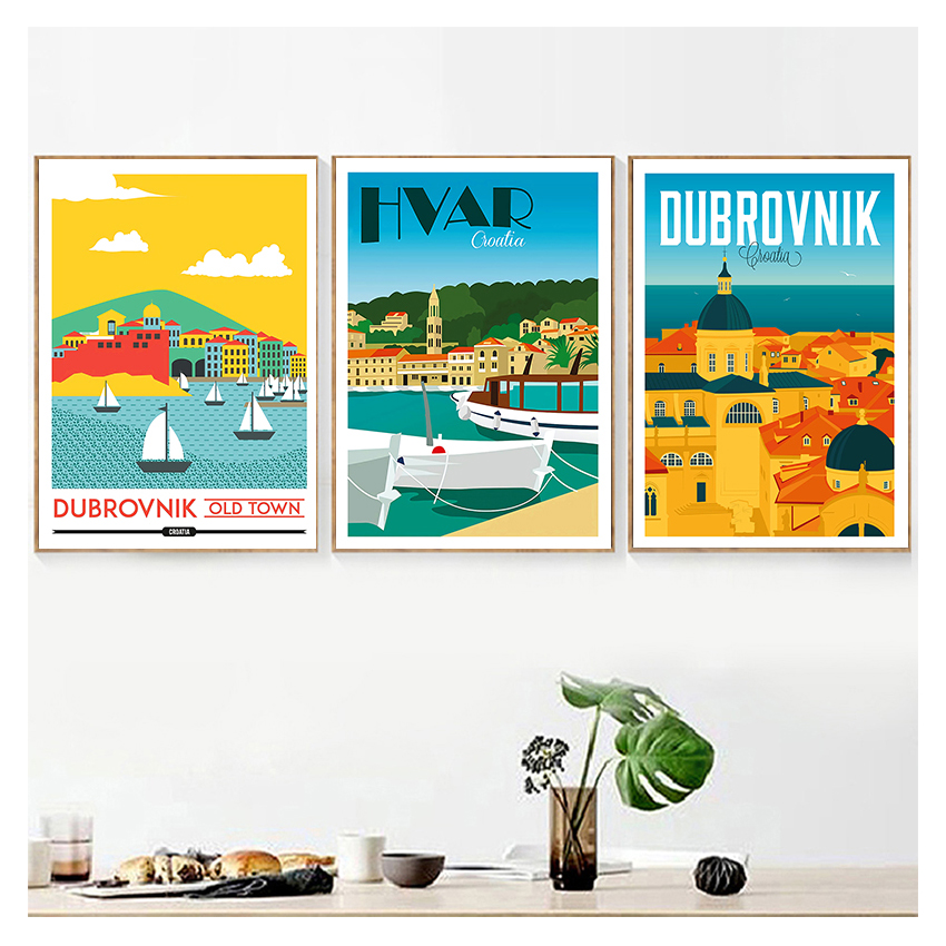 Plakat z podróży na płótnie ma – Home Decor Zagreb recenzja i cena