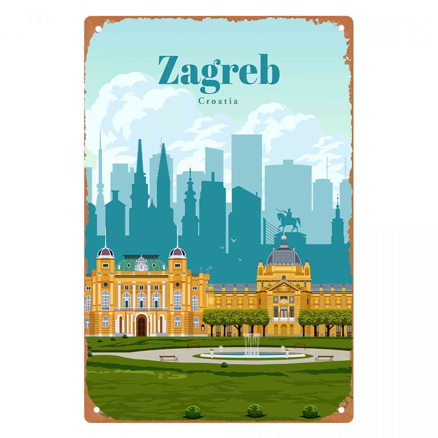 2D PŁASKA METALOWA TABLICA ZE  – Home Decor Zagreb recenzja i cena