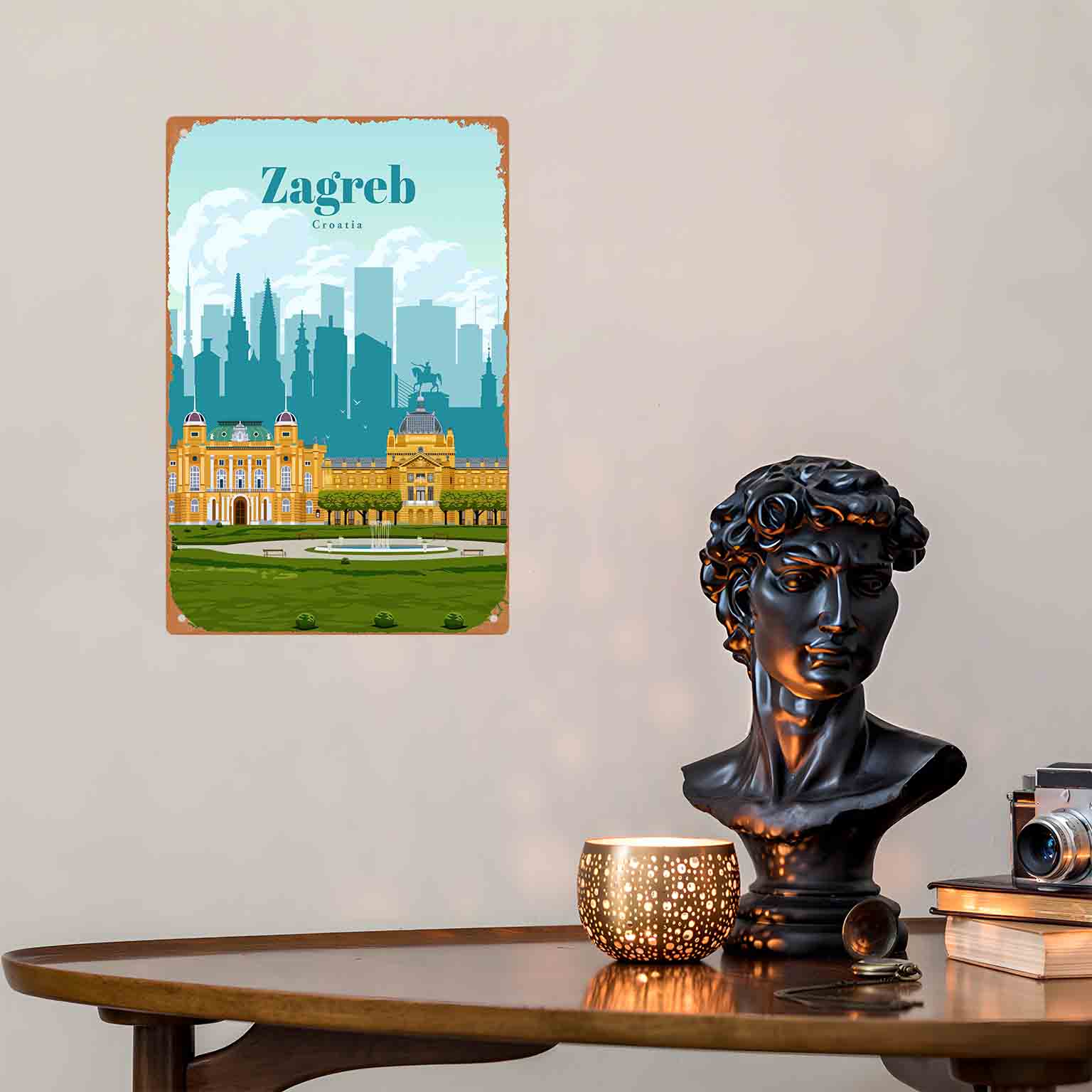 2D PŁASKA METALOWA TABLICA ZE  – Home Decor Zagreb recenzja i cena