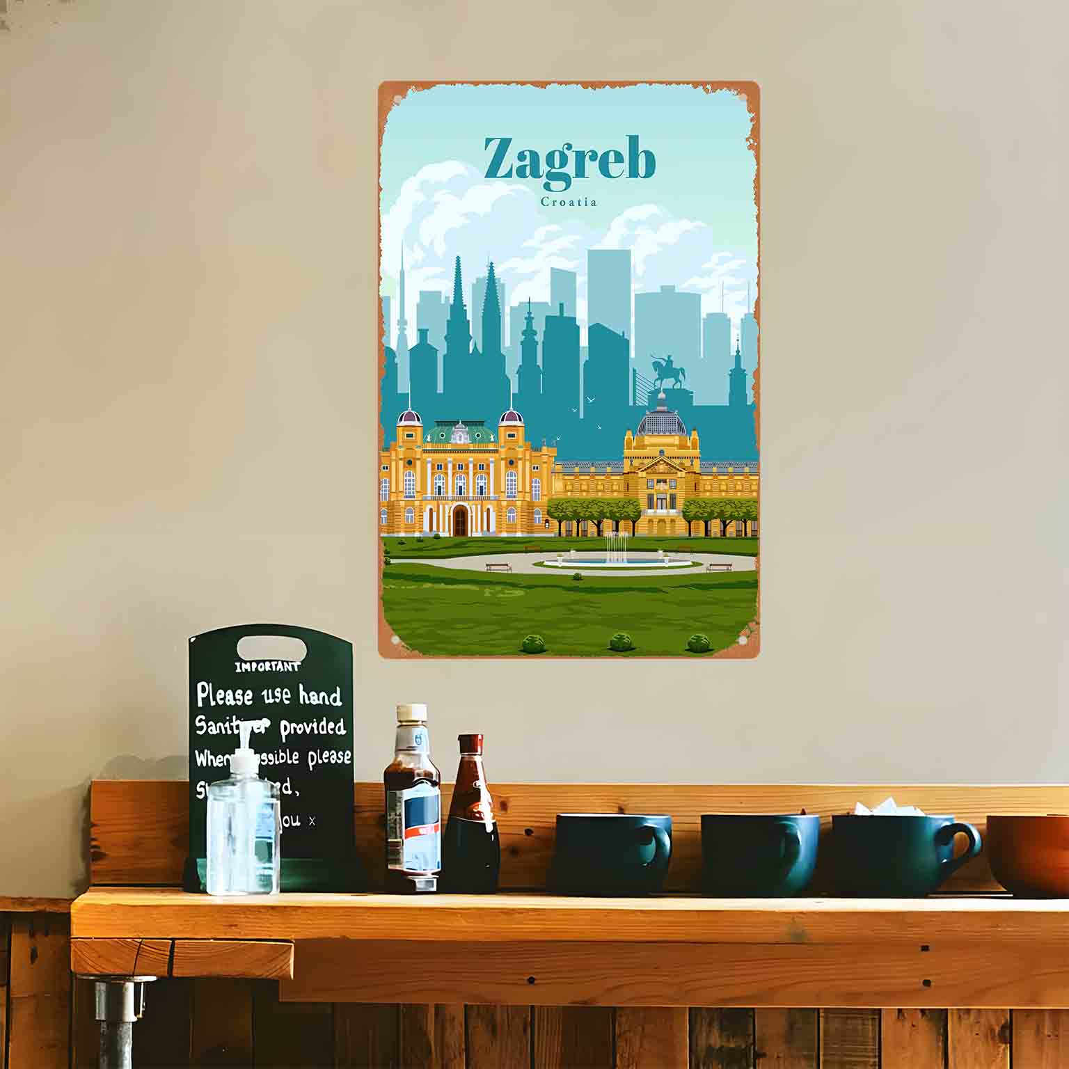 2D PŁASKA METALOWA TABLICA ZE  – Home Decor Zagreb recenzja i cena