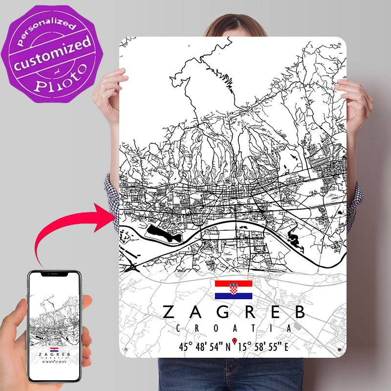 MAPA ZAGREBU CHORWACJA Tekstur – Home Decor Zagreb recenzja i cena