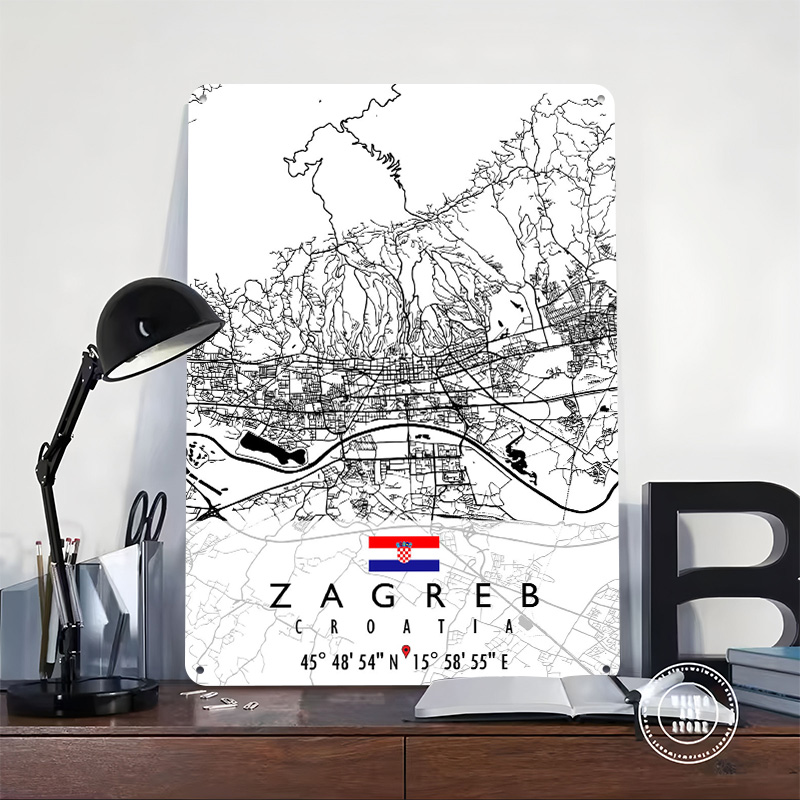 MAPA ZAGREBU CHORWACJA Tekstur – Home Decor Zagreb recenzja i cena