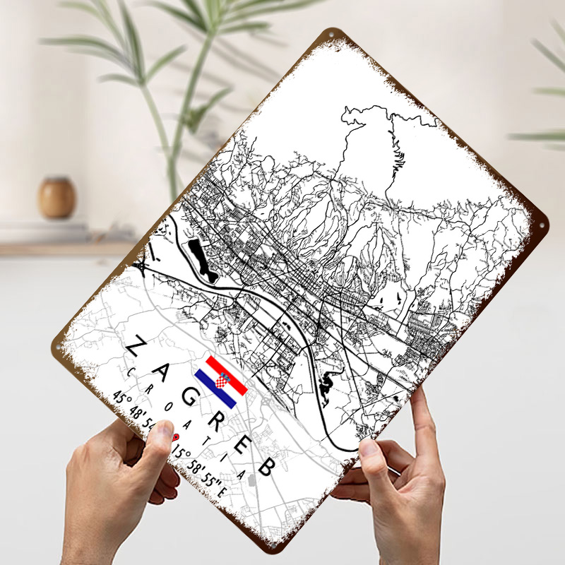 MAPA ZAGREBU CHORWACJA Tekstur – Home Decor Zagreb recenzja i cena