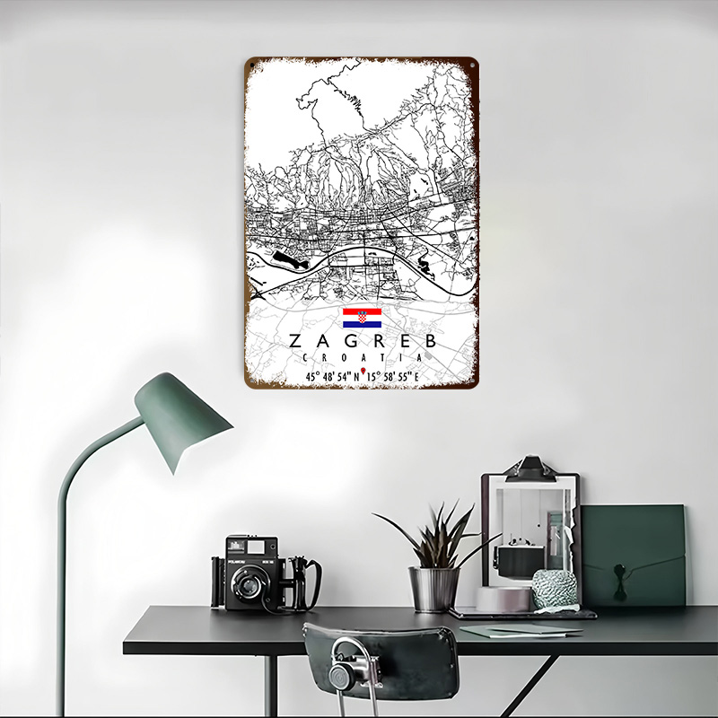 MAPA ZAGREBU CHORWACJA Tekstur – Home Decor Zagreb recenzja i cena
