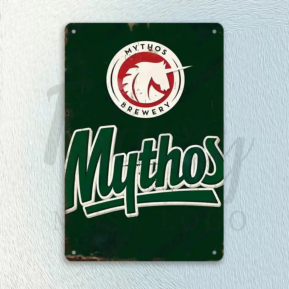Metalowy szyld Mythos Brewery  – Home Decor Logo recenzja i cena