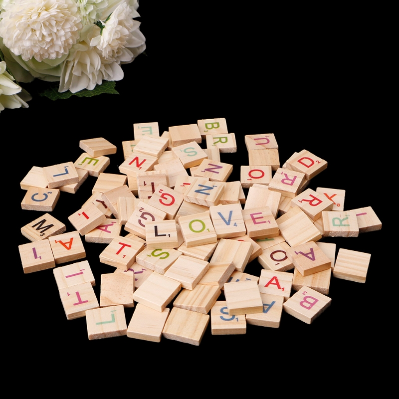 100 sztuk drewniane płytki kol – Wooden Letter Sign recenzja i cena