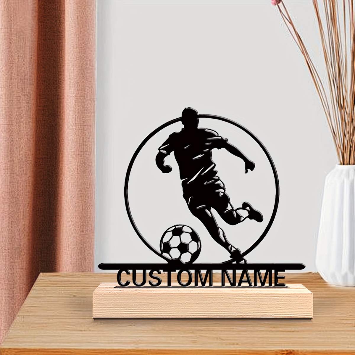 Metalowa statuetka piłkarza z  – Home Decor Unique Items recenzja i cena