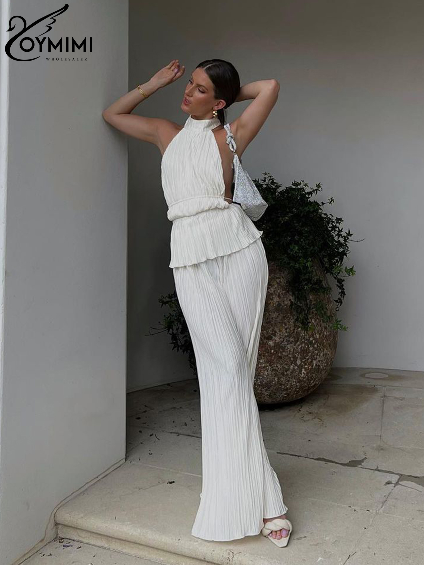 Oymimi Sexy White Pleated 2-cz – Home Decor Zara recenzja i cena