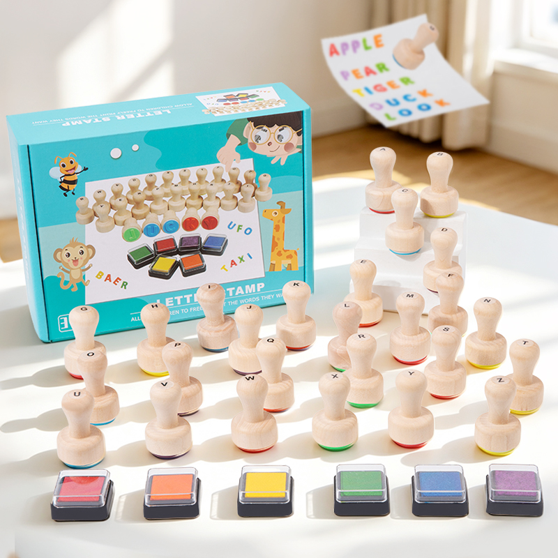 26 Drewnianych Stempli Alfabet – Wooden Letter Sign recenzja i cena